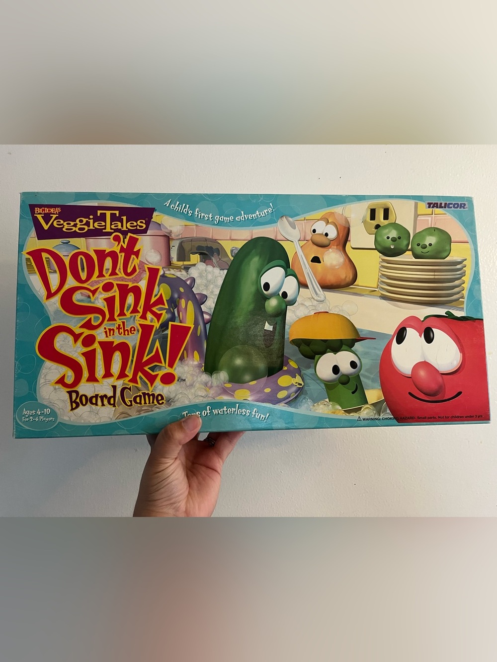 1999 Veggie Tales Don't Sink in the Sink! Board game